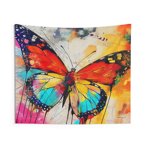Beautiful Butterfly Wall Tapestry | Vibrant Nature Art Decor | Bedroom & Living Room & College Dorm Room