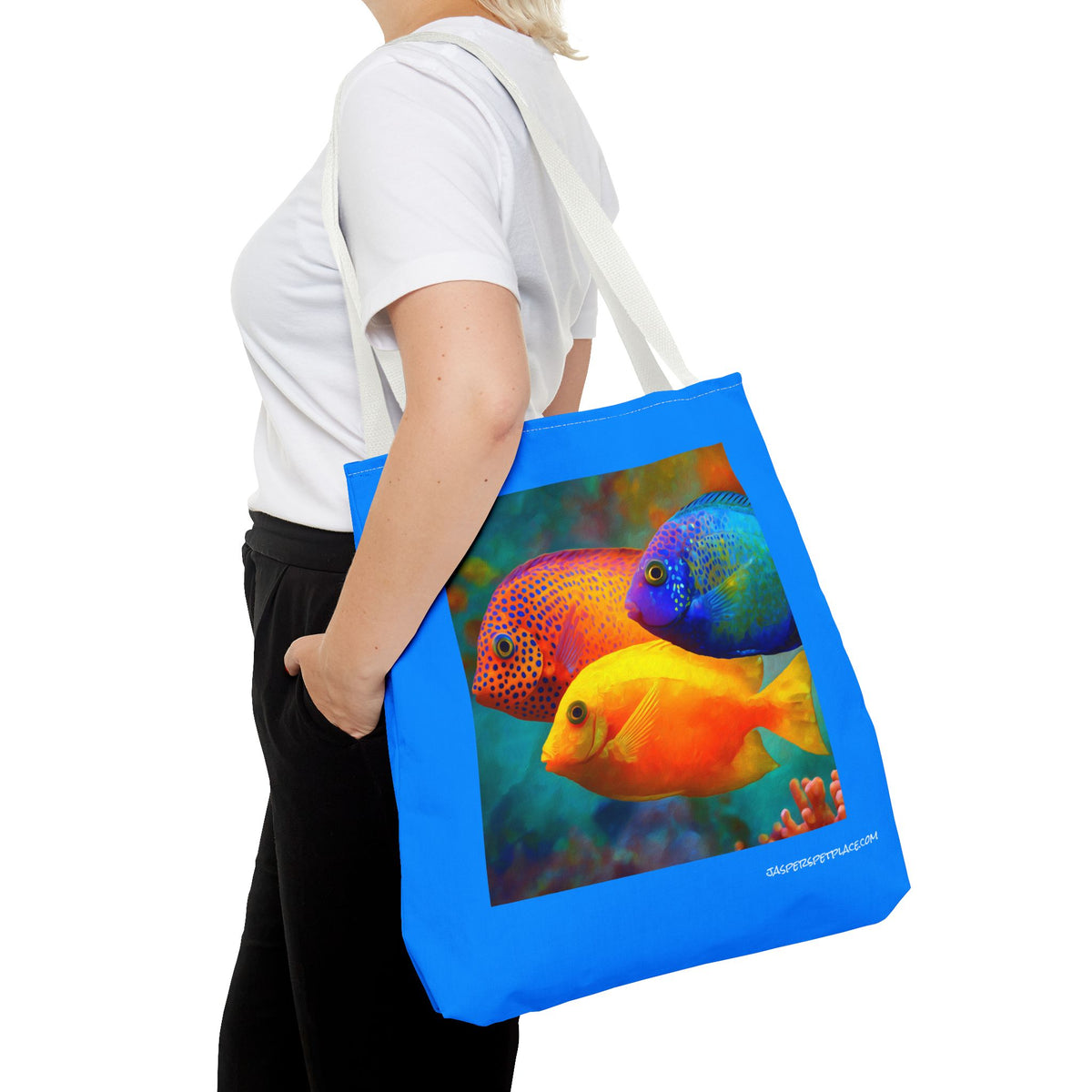 Tropical Fish | Beach Tote Bag | Tropical Fish Art | All-Over Print