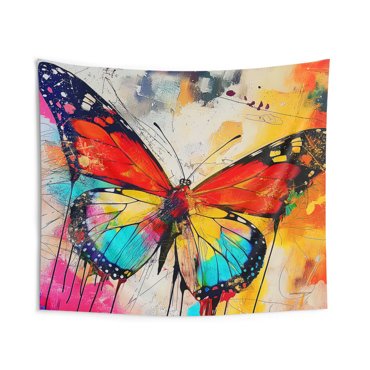 Beautiful Butterfly Wall Tapestry | Vibrant Nature Art Decor | Bedroom & Living Room & College Dorm Room
