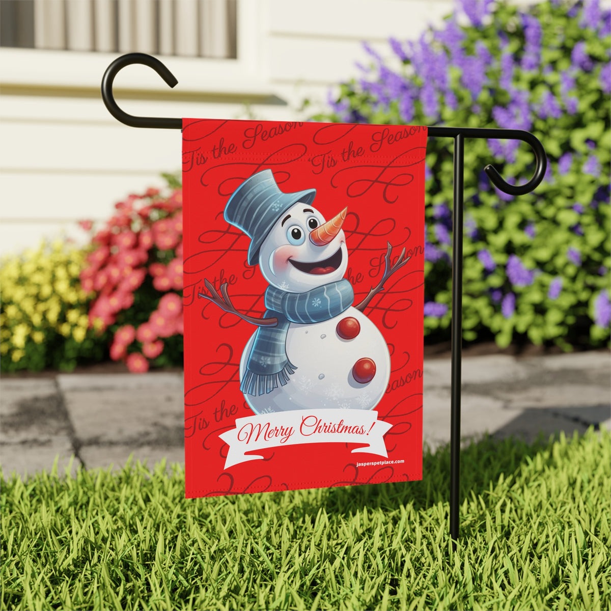 Happy Snowman | Merry Christmas Garden Flag | House Banner