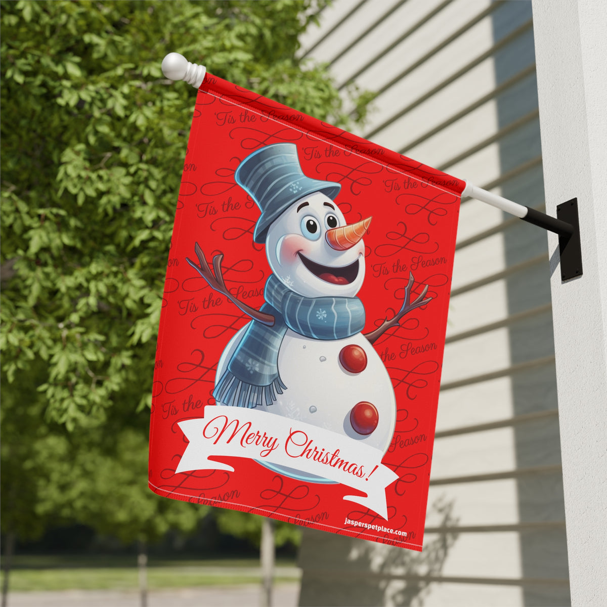 Happy Snowman | Merry Christmas Garden Flag | House Banner