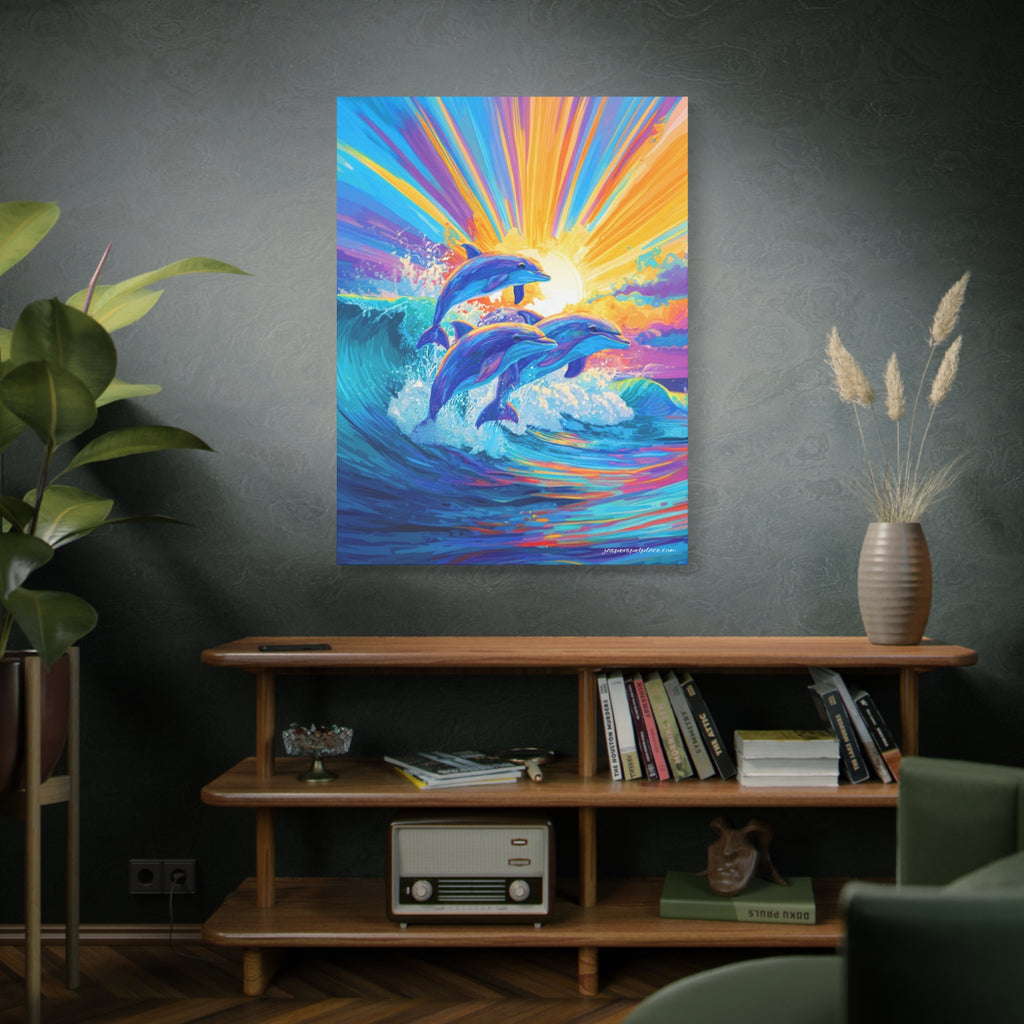 Dolphin Sunrise Canvas