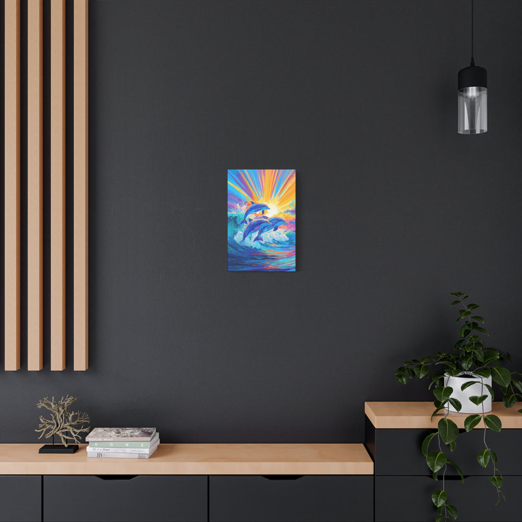 Dolphin Sunrise Canvas