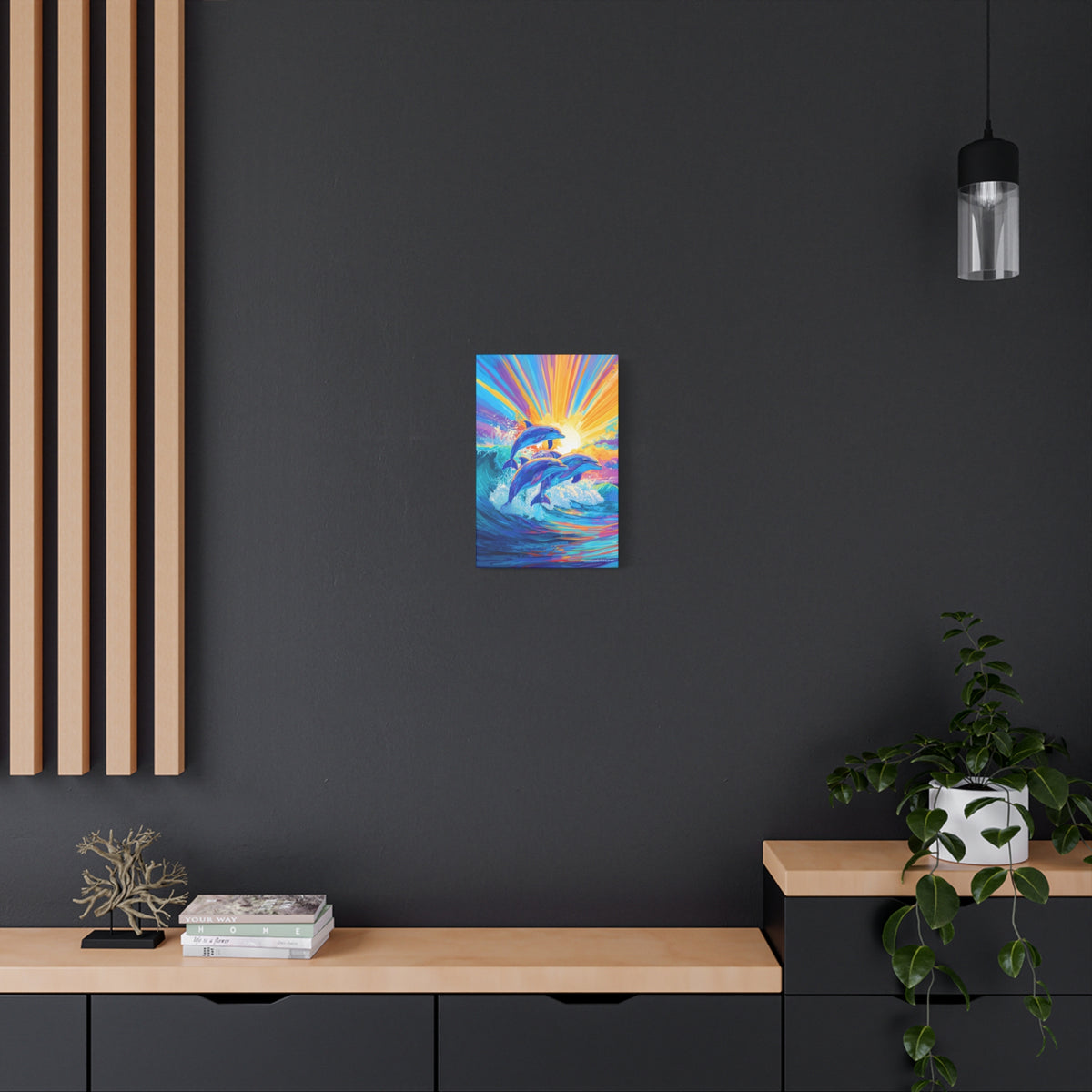 Dolphin Sunrise Canvas