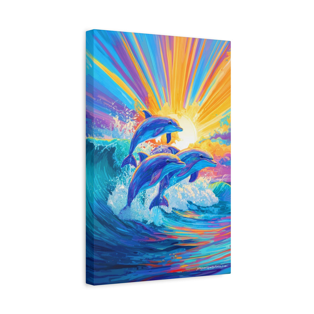 Dolphin Sunrise Canvas