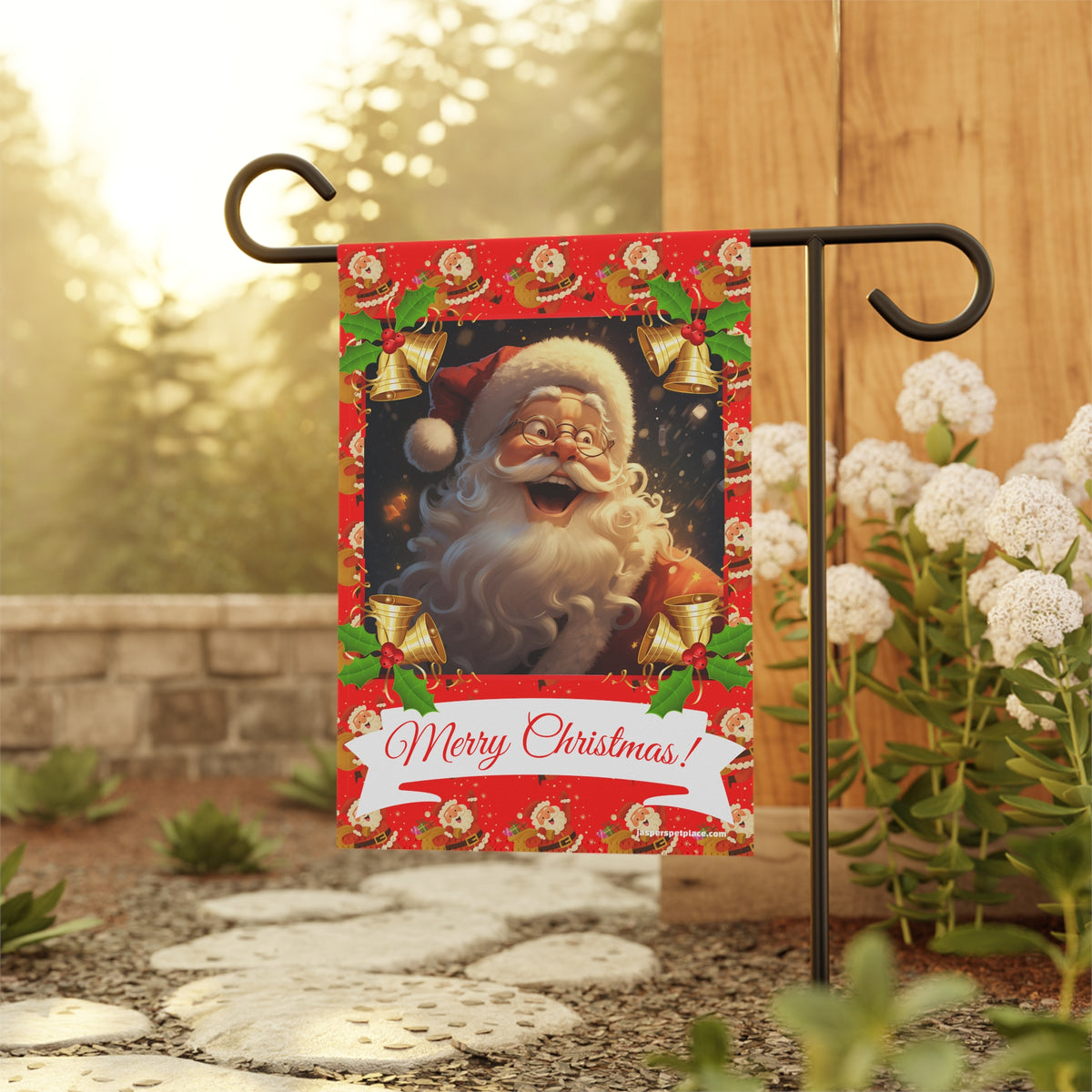 Happy Santa Claus | Merry Christmas Garden Flag | House Banner