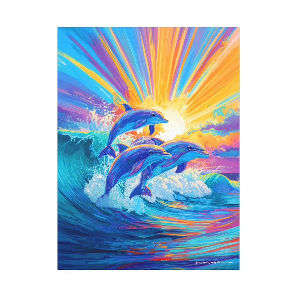 Dolphin Sunrise Canvas