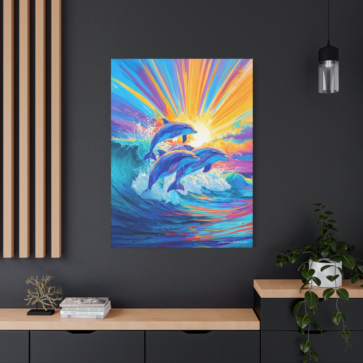 Dolphin Sunrise Canvas