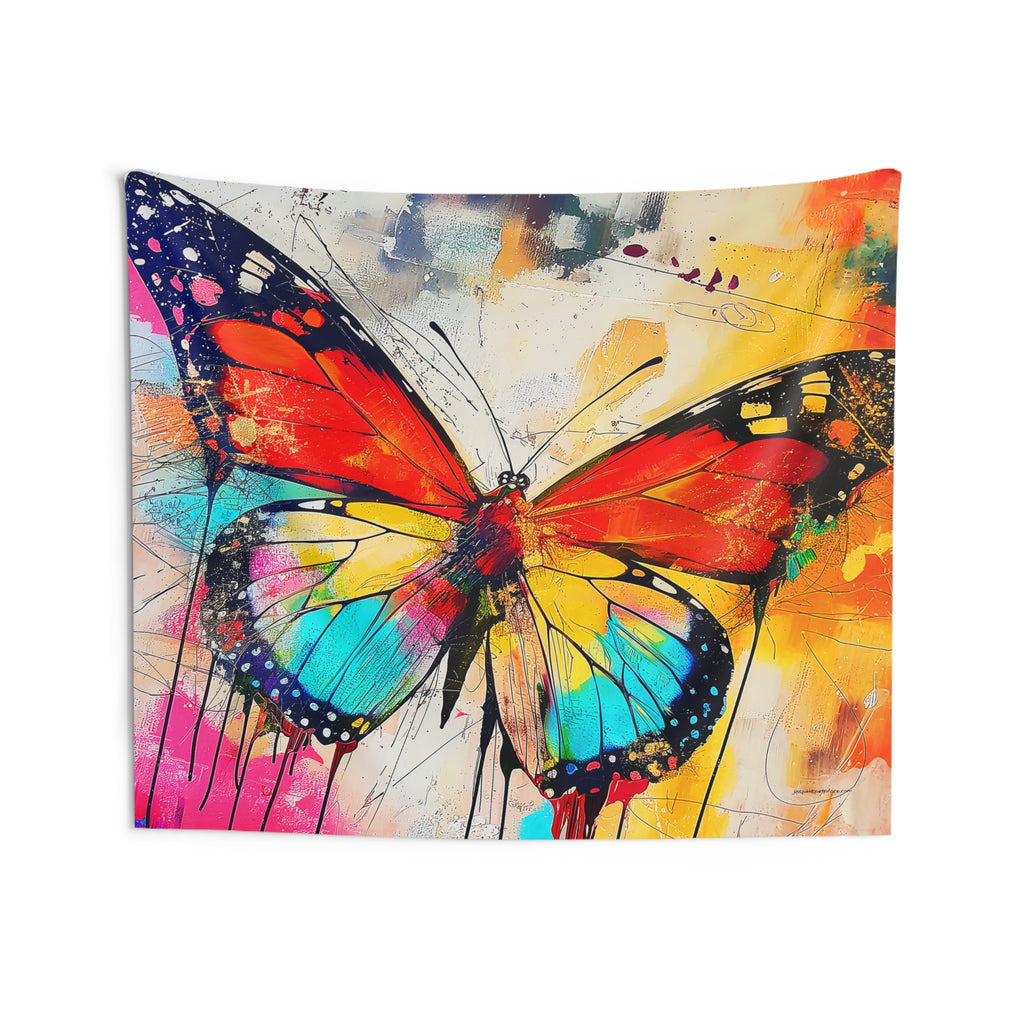 Beautiful Butterfly Wall Tapestry | Vibrant Nature Art Decor | Bedroom & Living Room & College Dorm Room