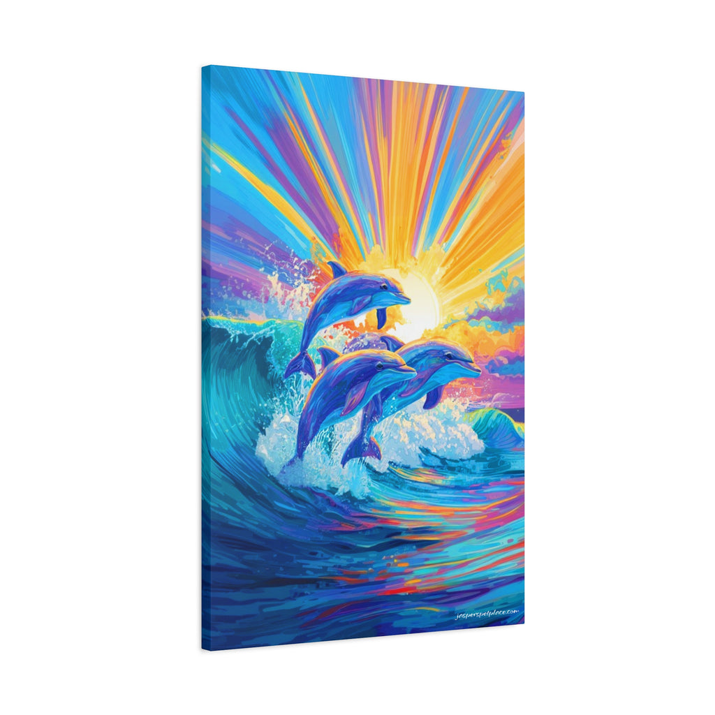 Dolphin Sunrise Canvas