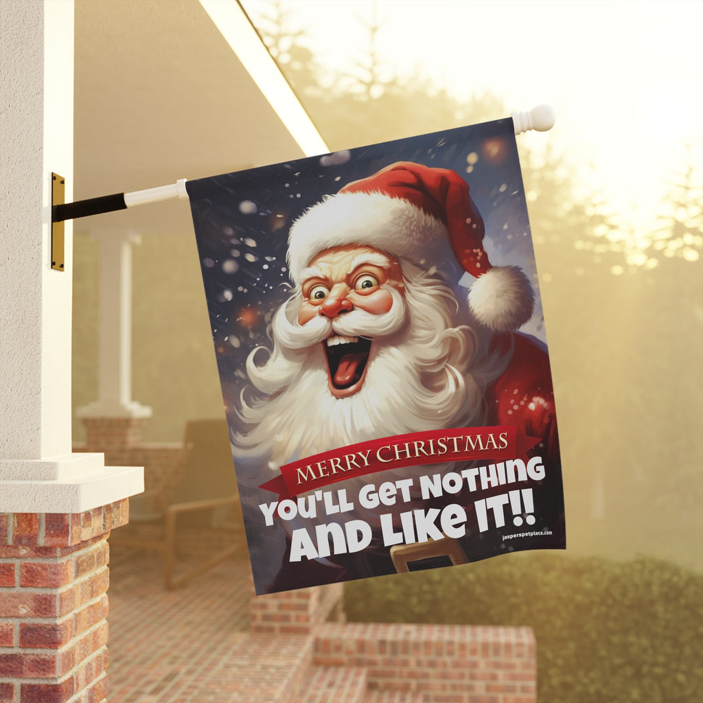 Crazy Vintage Santa Claus | Merry Christmas Garden Flag | House Banner