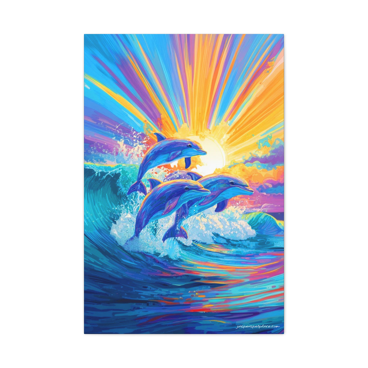 Dolphin Sunrise Canvas