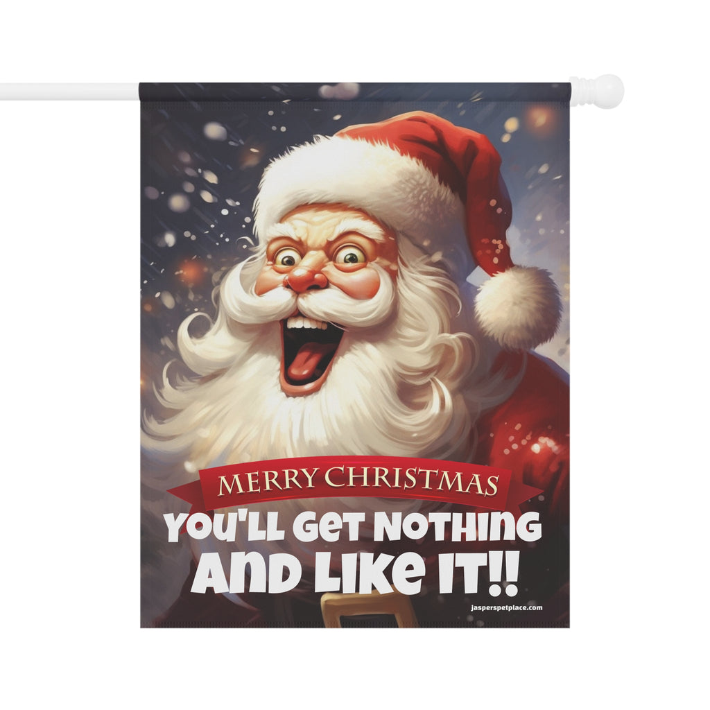 Crazy Vintage Santa Claus | Merry Christmas Garden Flag | House Banner
