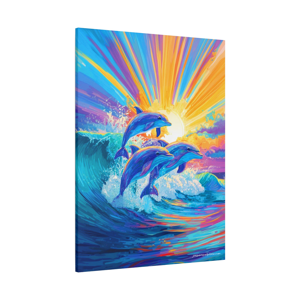 Dolphin Sunrise Canvas