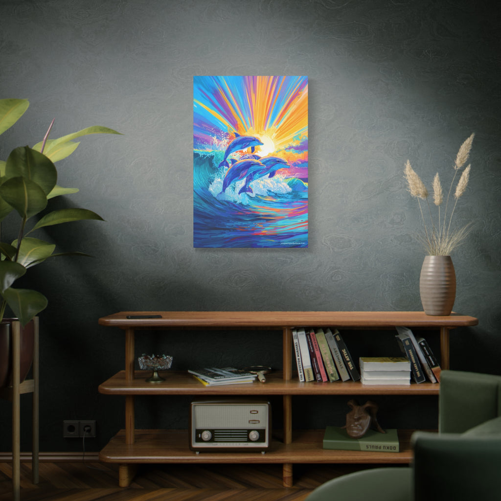 Dolphin Sunrise Canvas