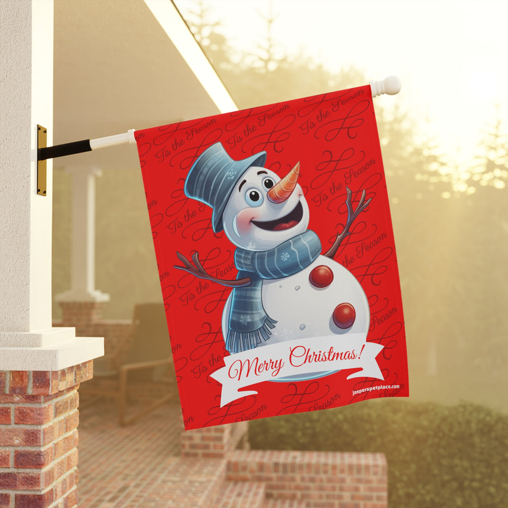 Happy Snowman | Merry Christmas Garden Flag | House Banner