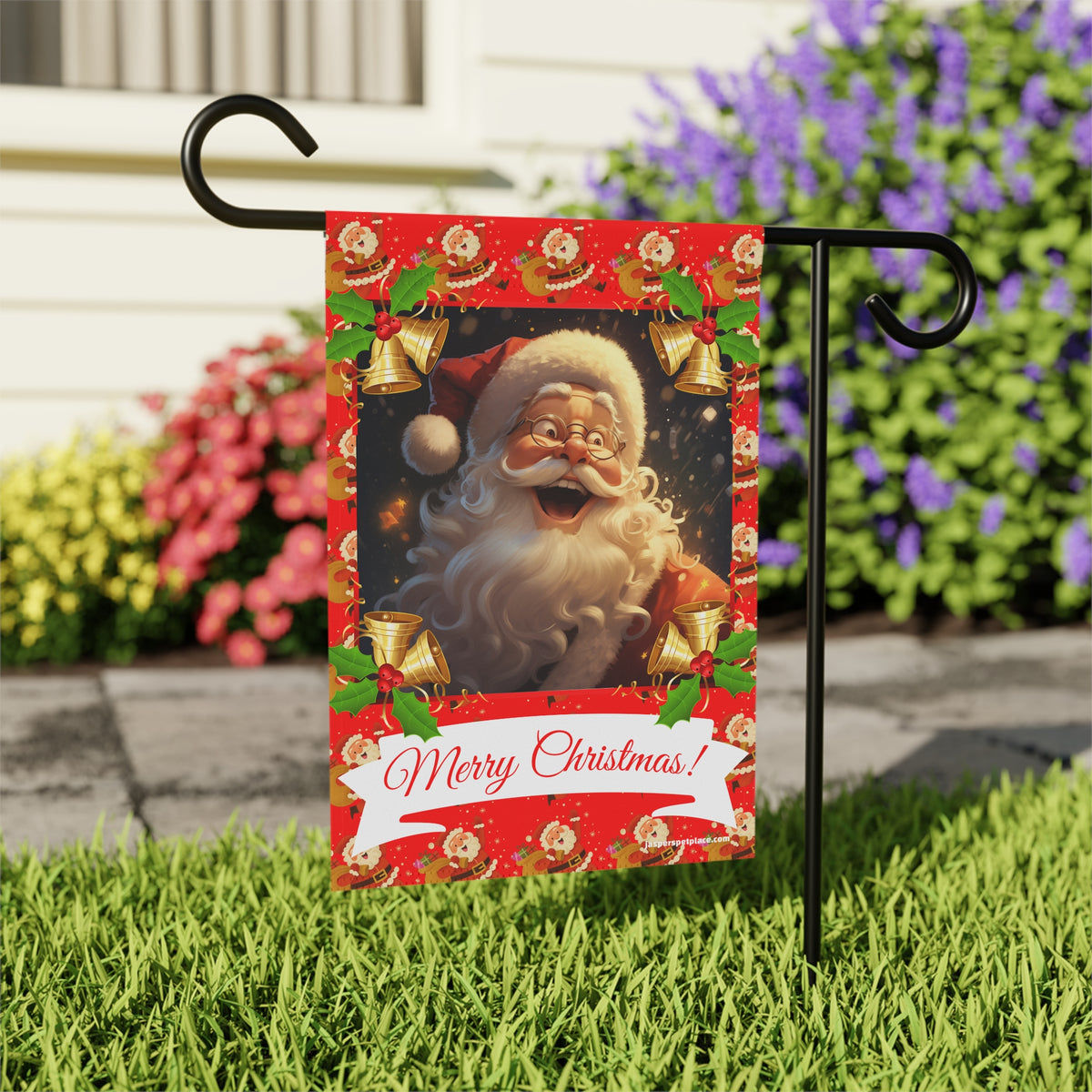 Happy Santa Claus | Merry Christmas Garden Flag | House Banner
