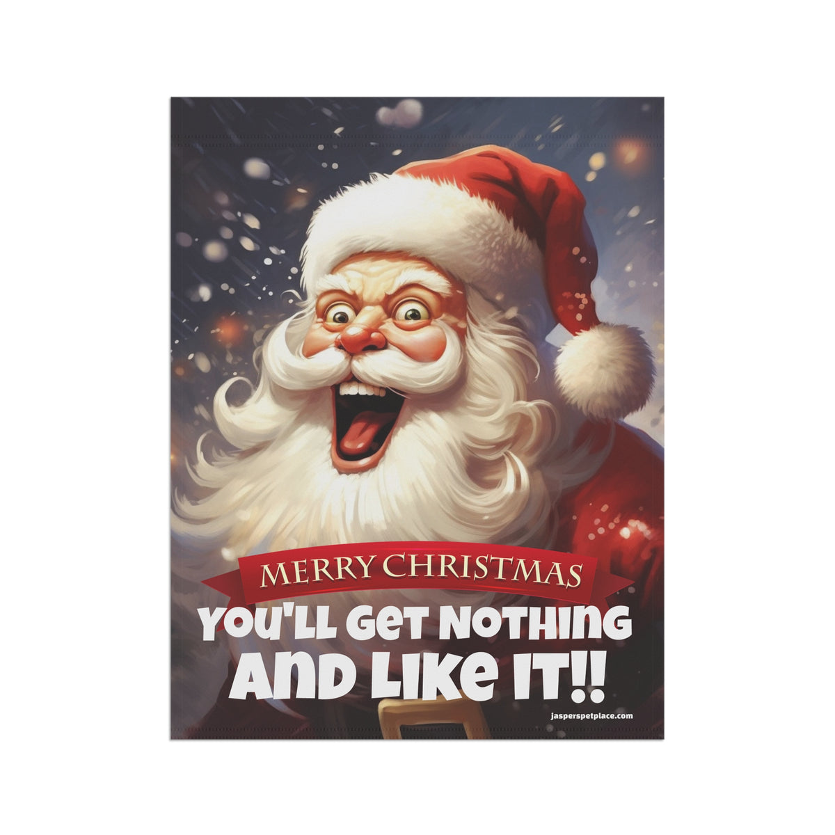 Crazy Vintage Santa Claus | Merry Christmas Garden Flag | House Banner