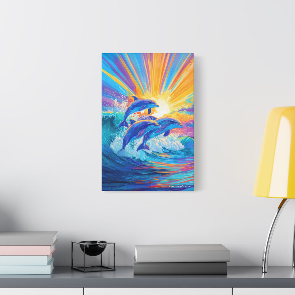 Dolphin Sunrise Canvas