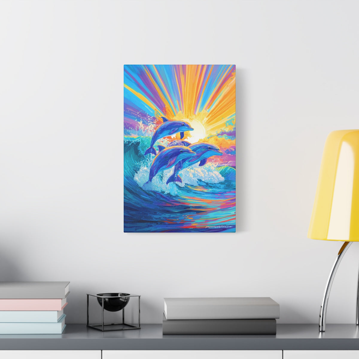 Dolphin Sunrise Canvas