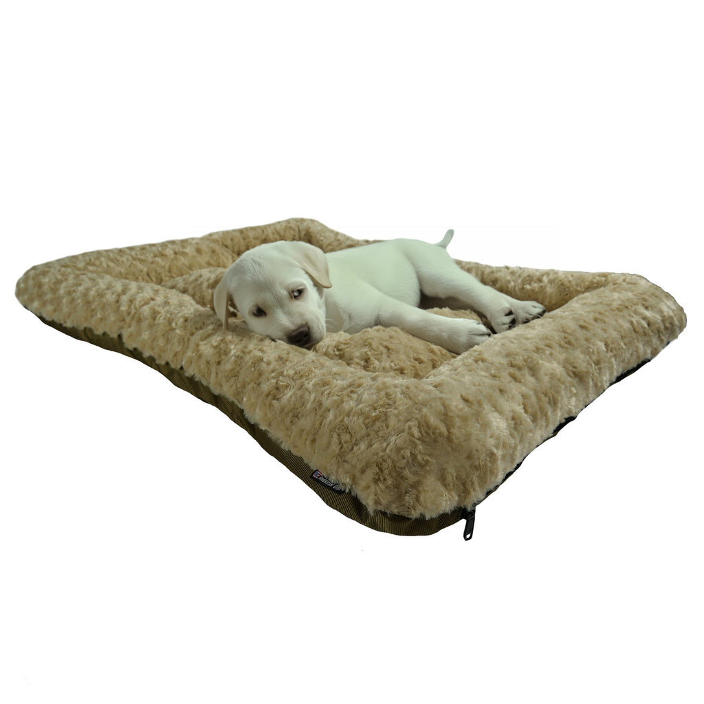 Dog Bed - Rectangle Bolstered Furvana™ 'Cloud'